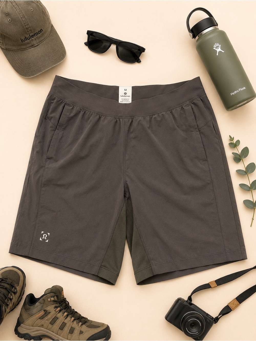Lululemon Men’s Pace Breaker Lined Shorts Gray Size Medium Athletic Training